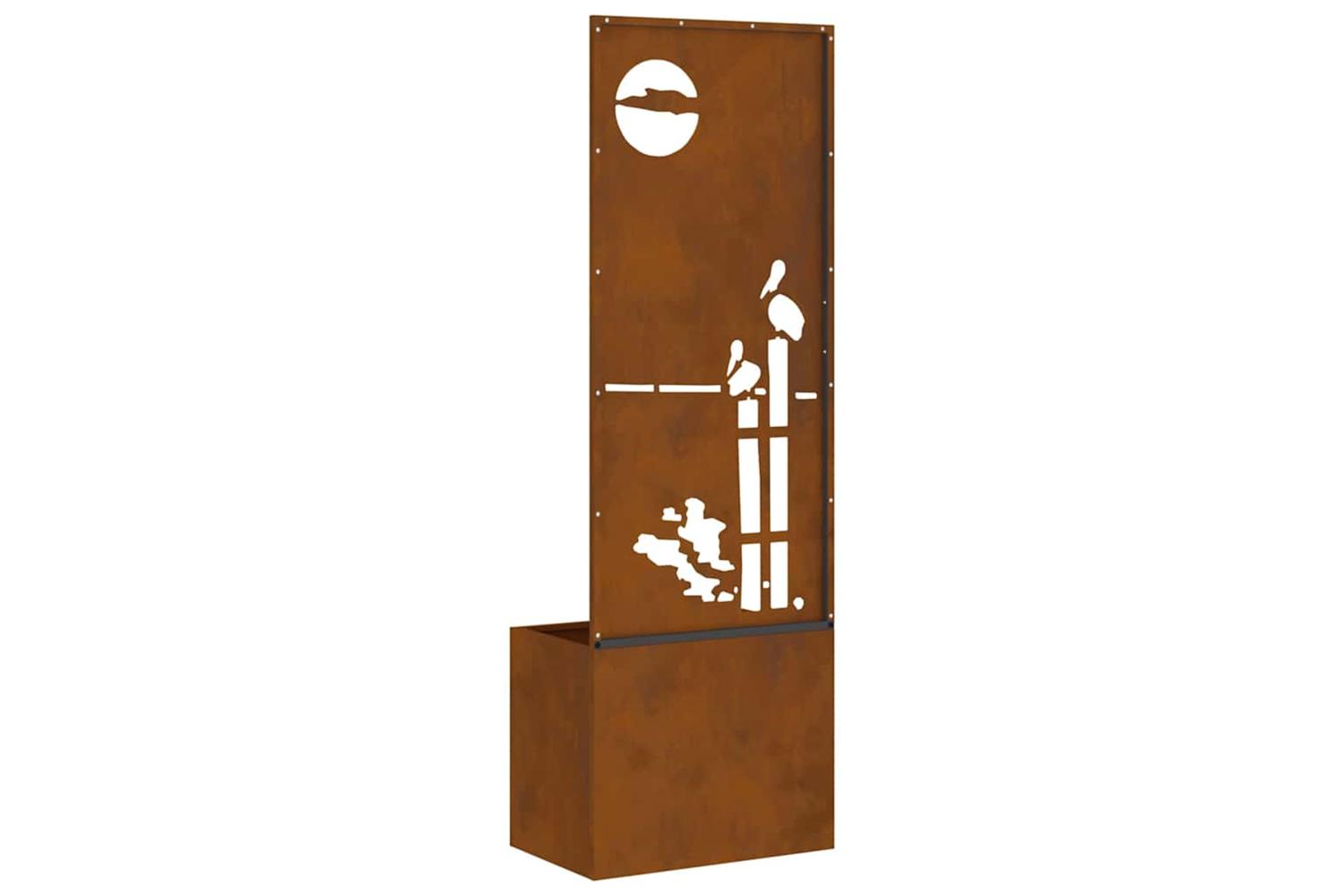 Garden Privacy Screen Rusty 50 X 140 Cm Weathering Steel-8