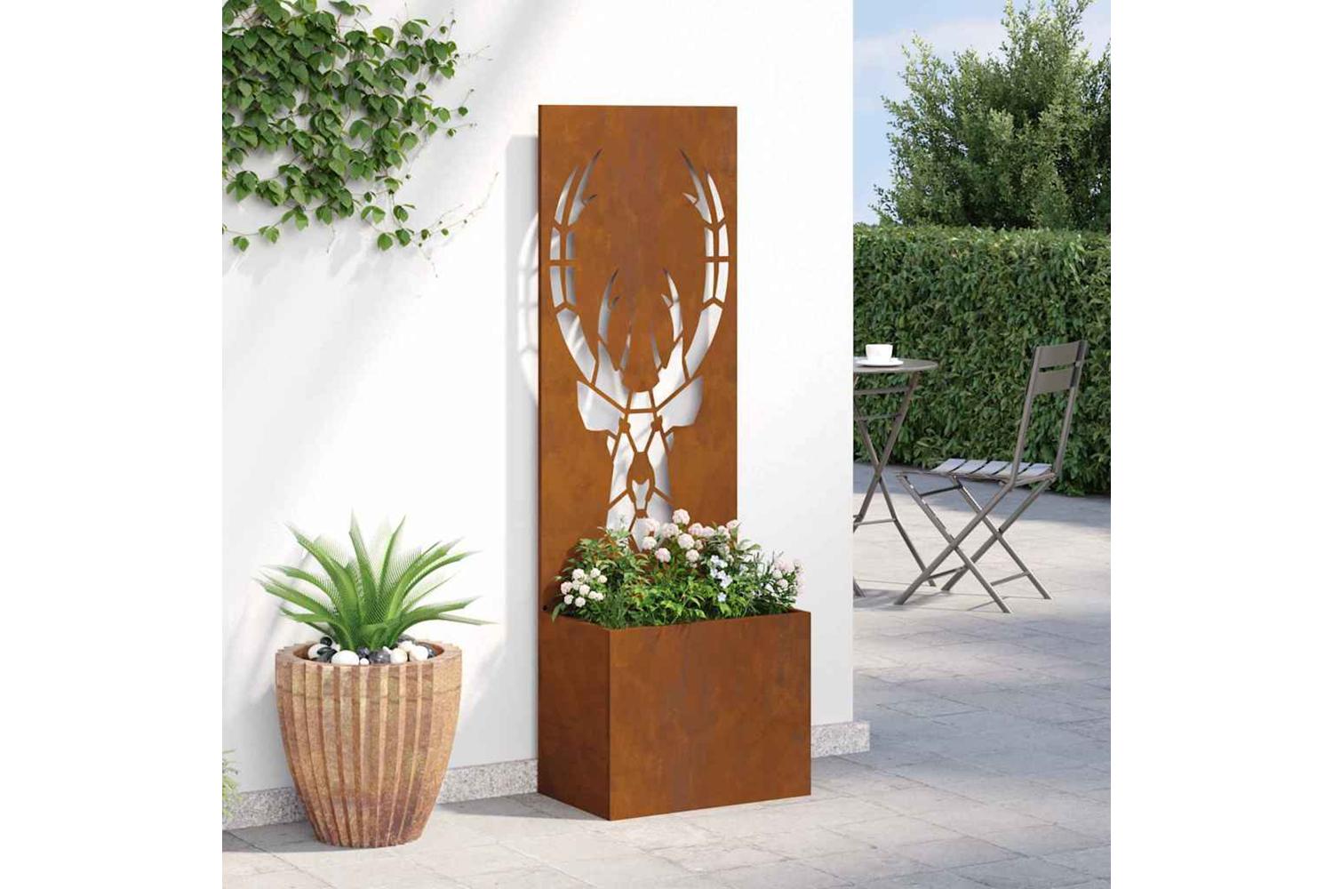 Garden Privacy Screen Rusty 50 X 140 Cm Weathering Steel-4