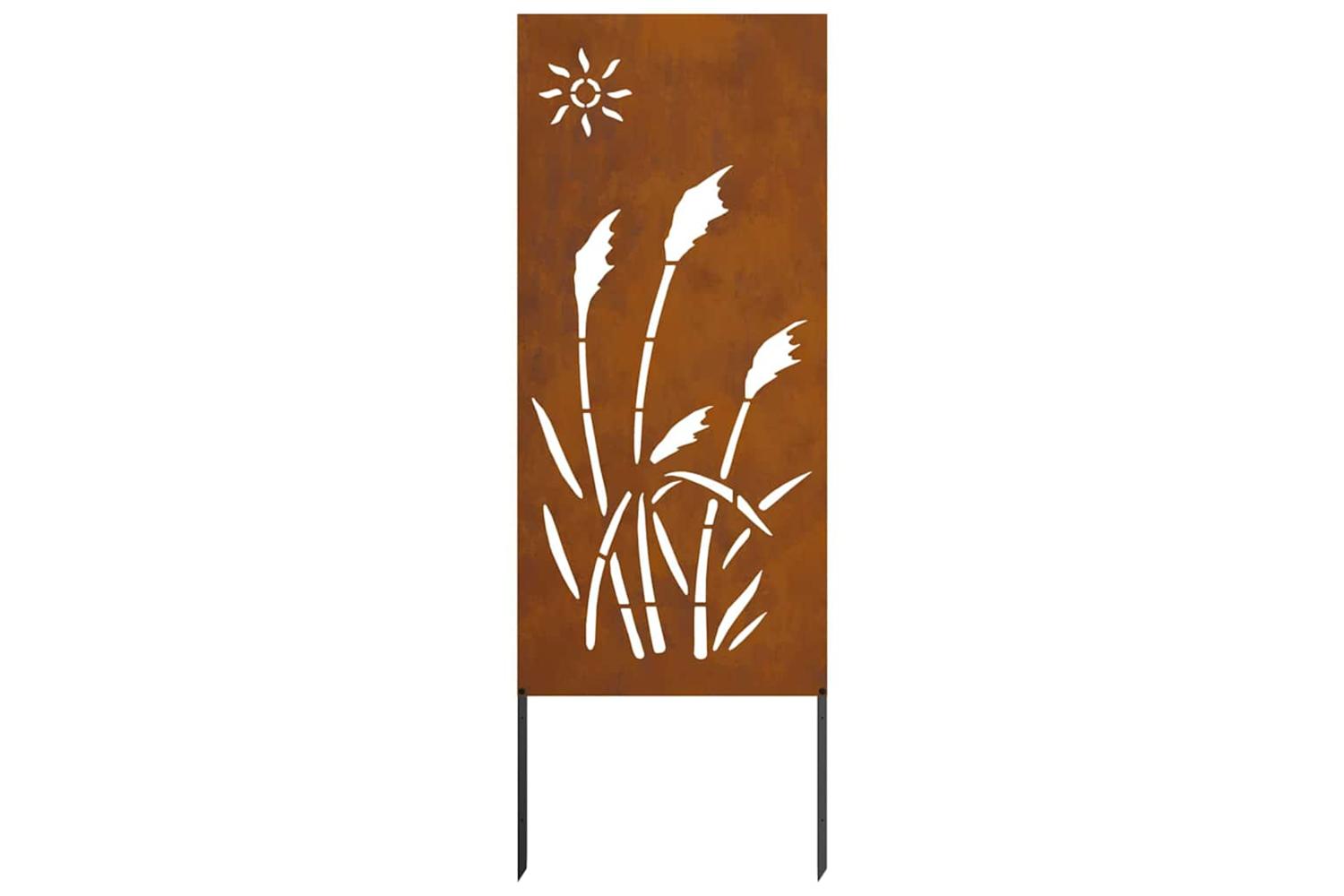 Garden Privacy Screen Rusty 50 X140cm Weathering Steel-4