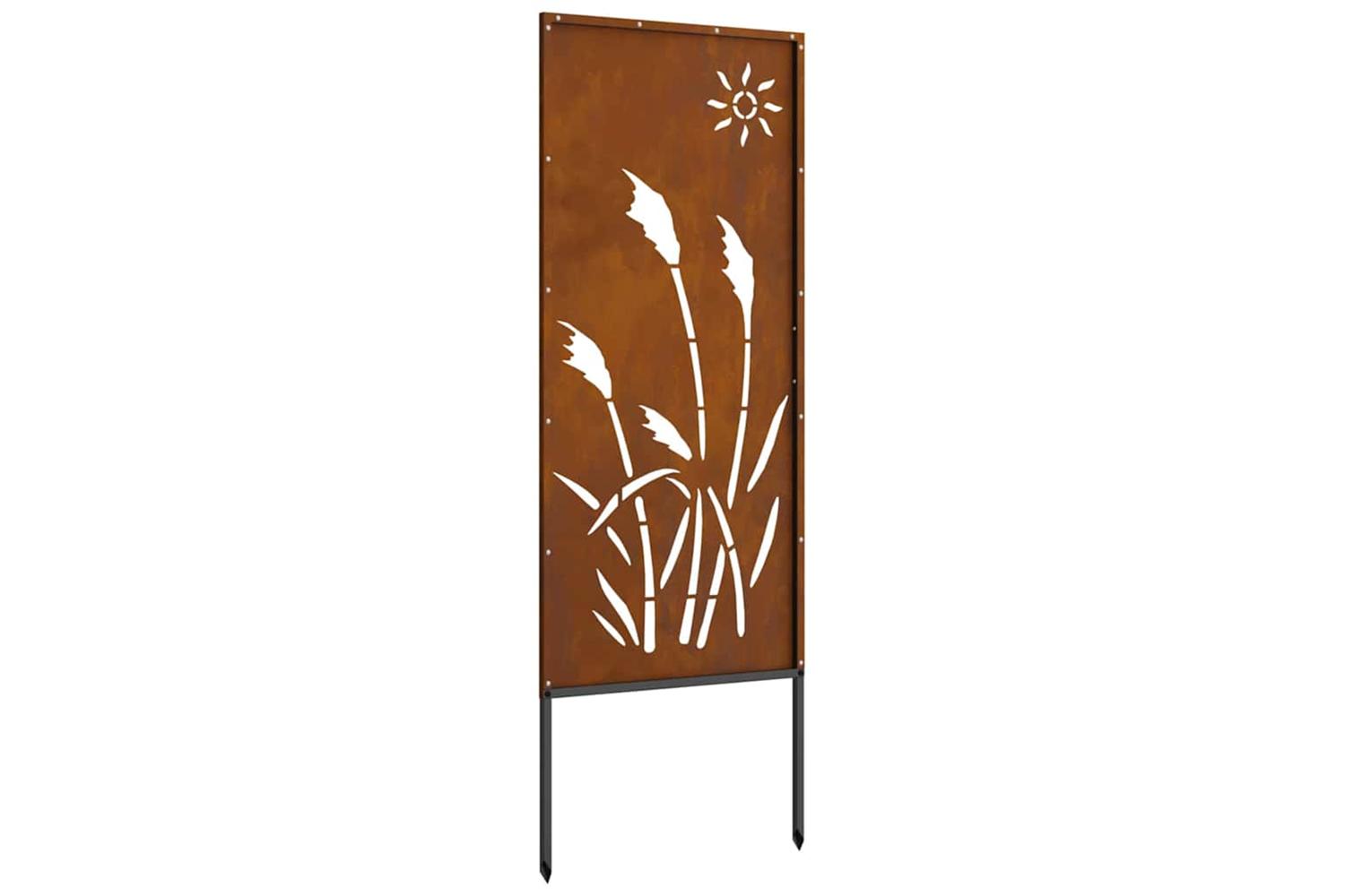 Garden Privacy Screen Rusty 50 X140cm Weathering Steel-6