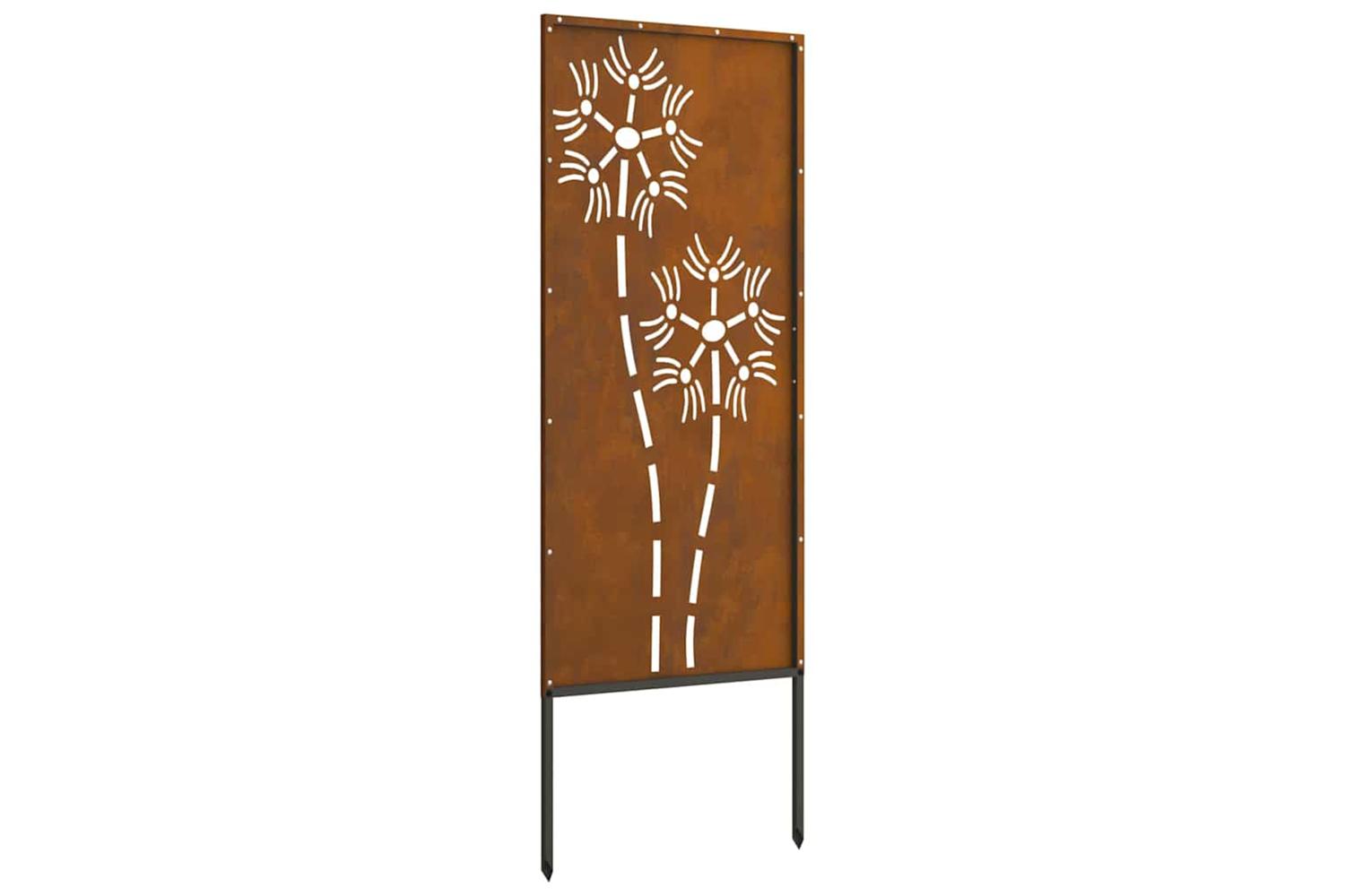 Garden Privacy Screen Rusty 50 X140cm Weathering Steel-8