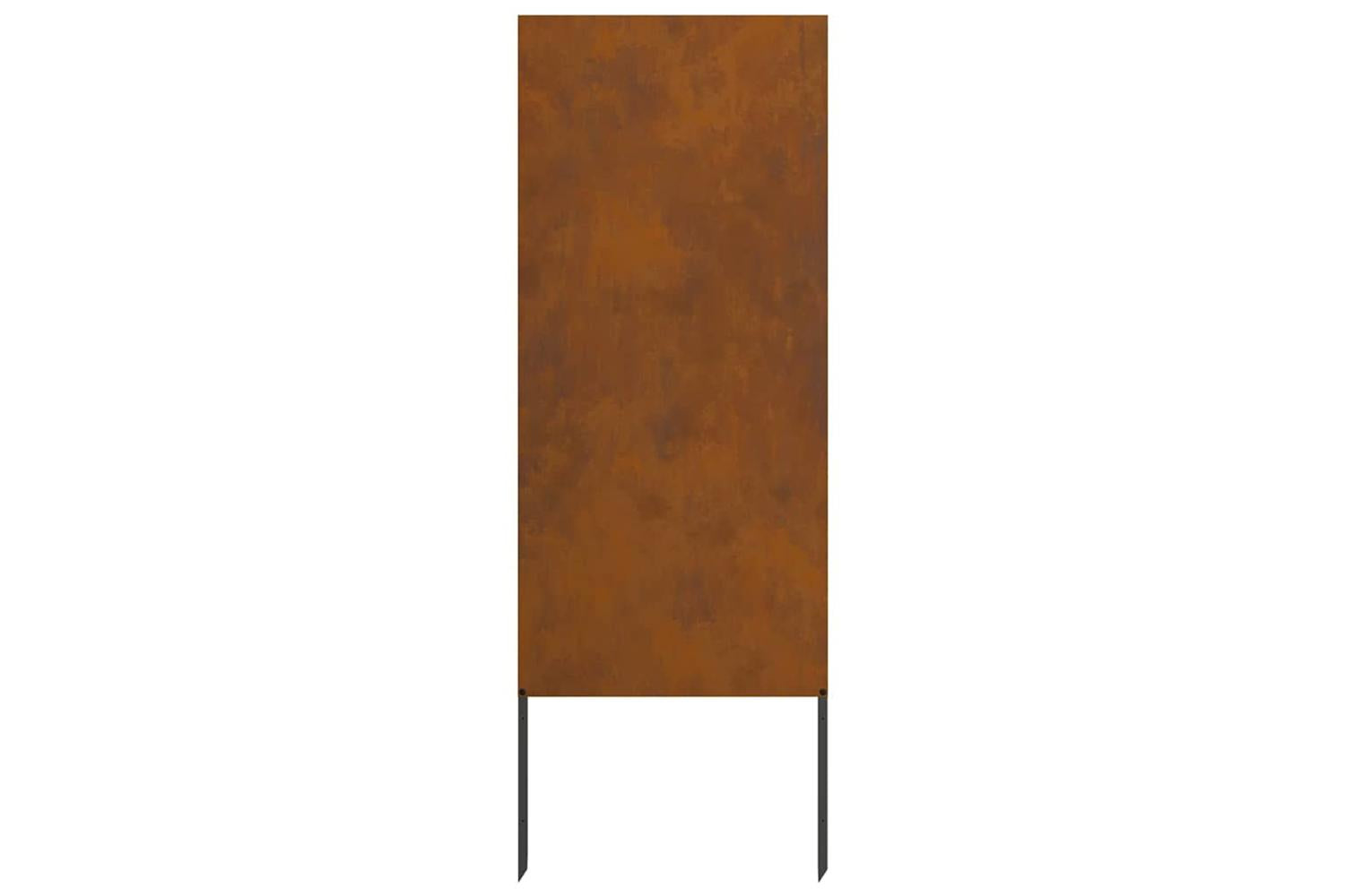 Garden Privacy Screen Rusty 50 X140cm Weathering Steel-4