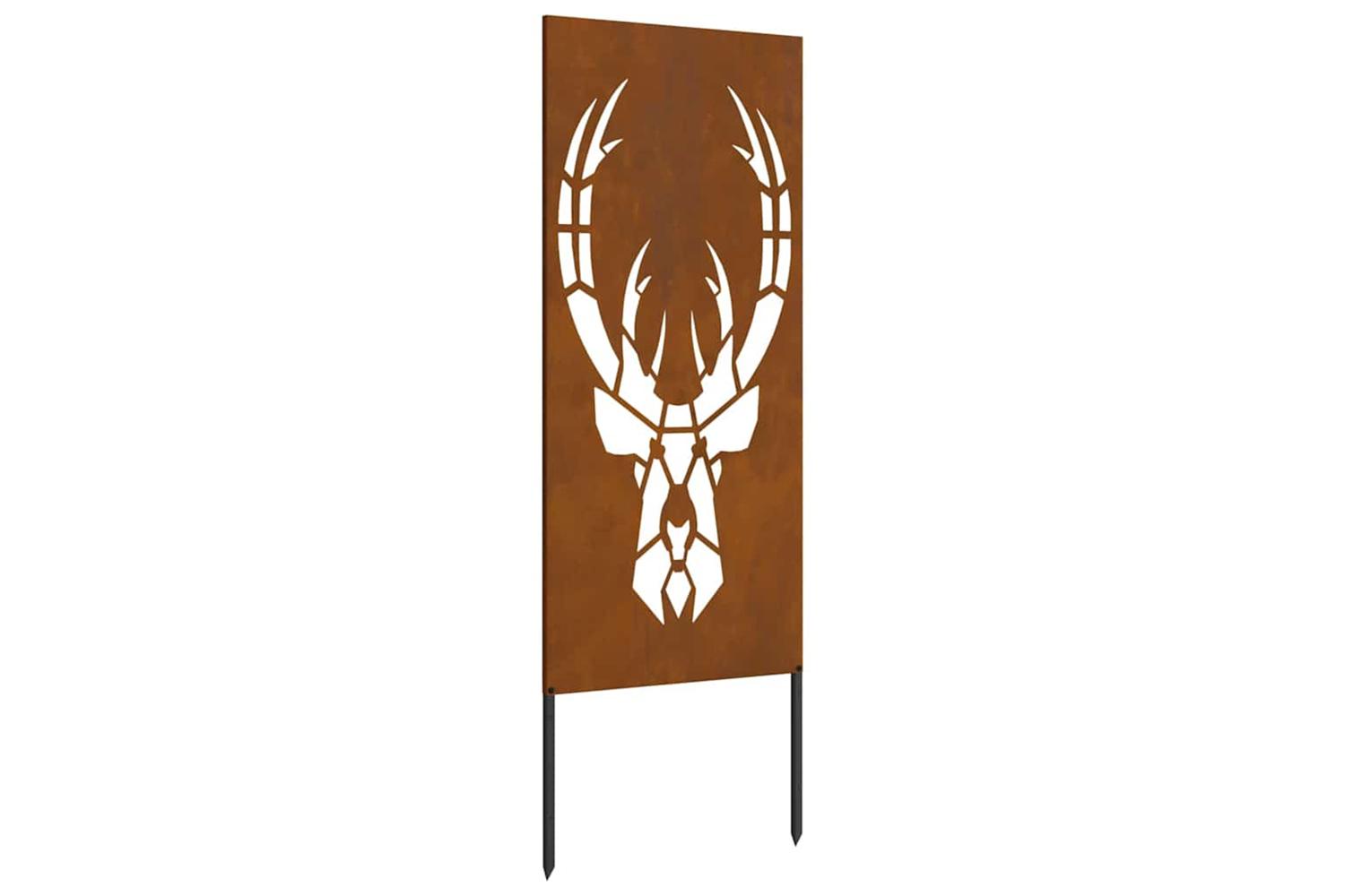 Garden Privacy Screen Rusty 50 X140cm Weathering Steel-2