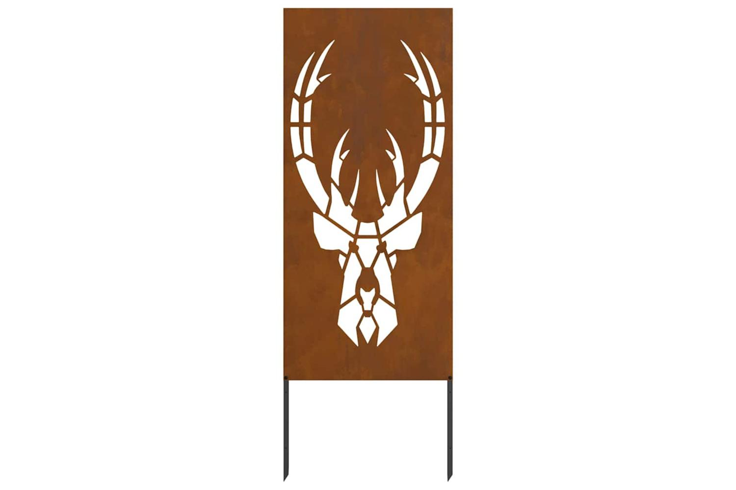 Garden Privacy Screen Rusty 50 X140cm Weathering Steel-4