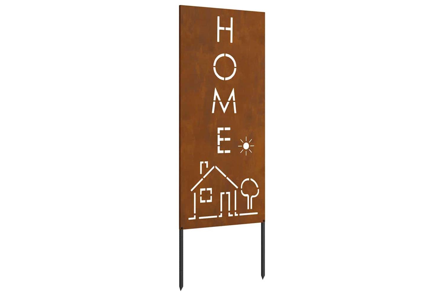 Garden Privacy Screen Rusty 50 X140cm Weathering Steel-2