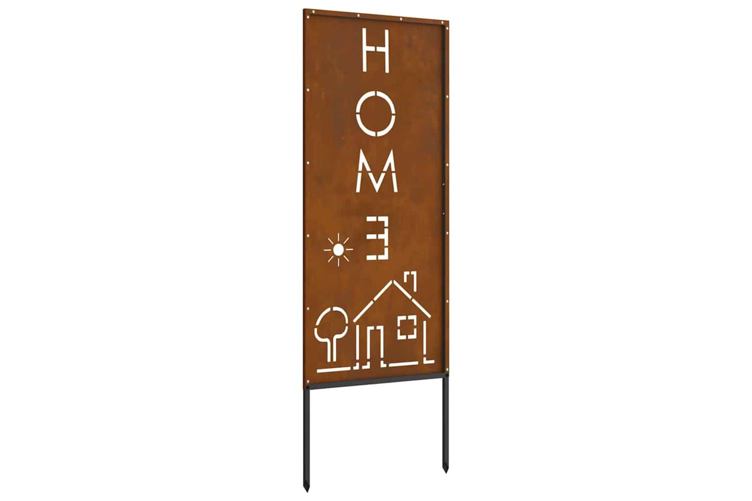 Garden Privacy Screen Rusty 50 X140cm Weathering Steel-6