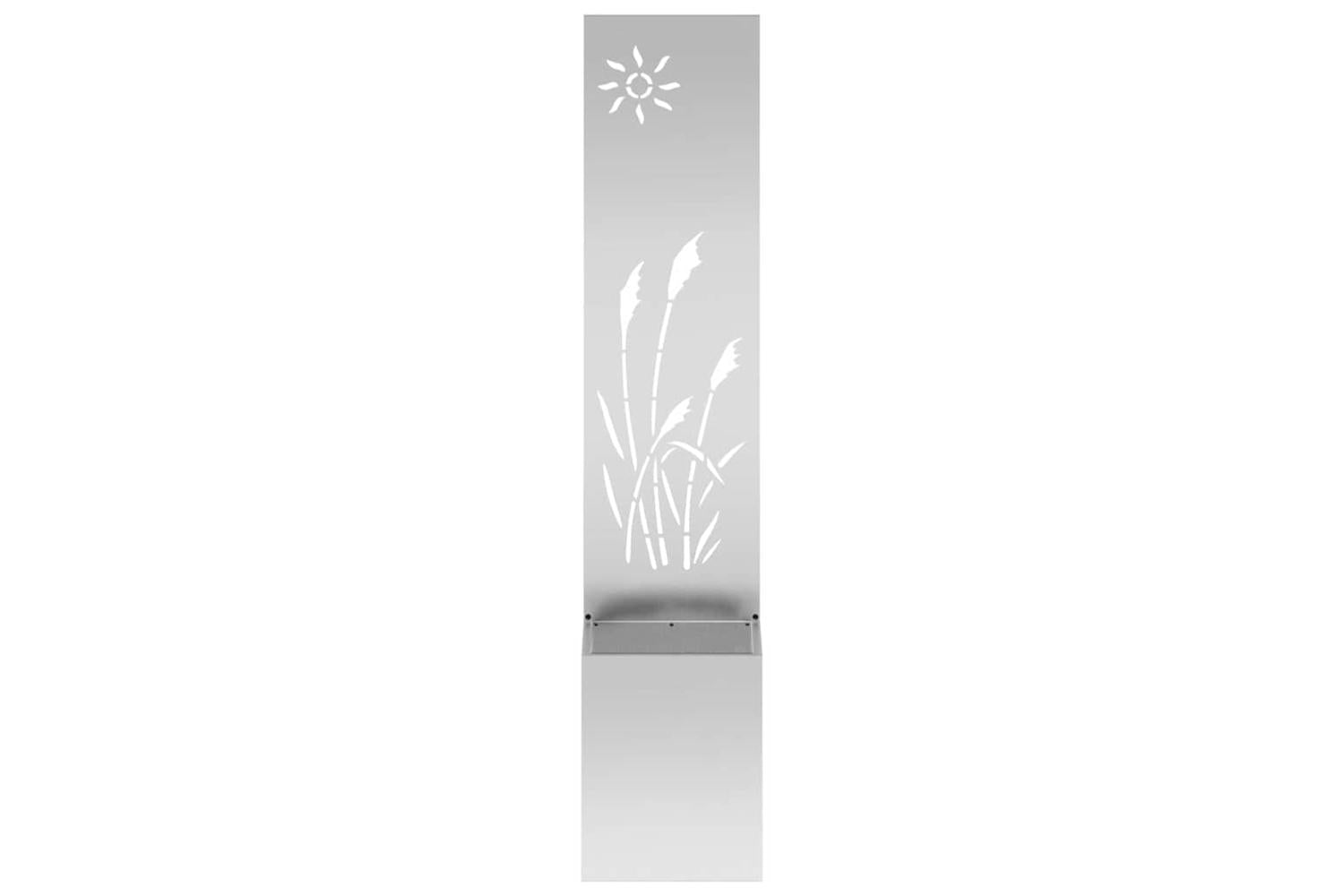 Garden Privacy Screen Silver 32 X 140 Cm Galvanised Steel-5