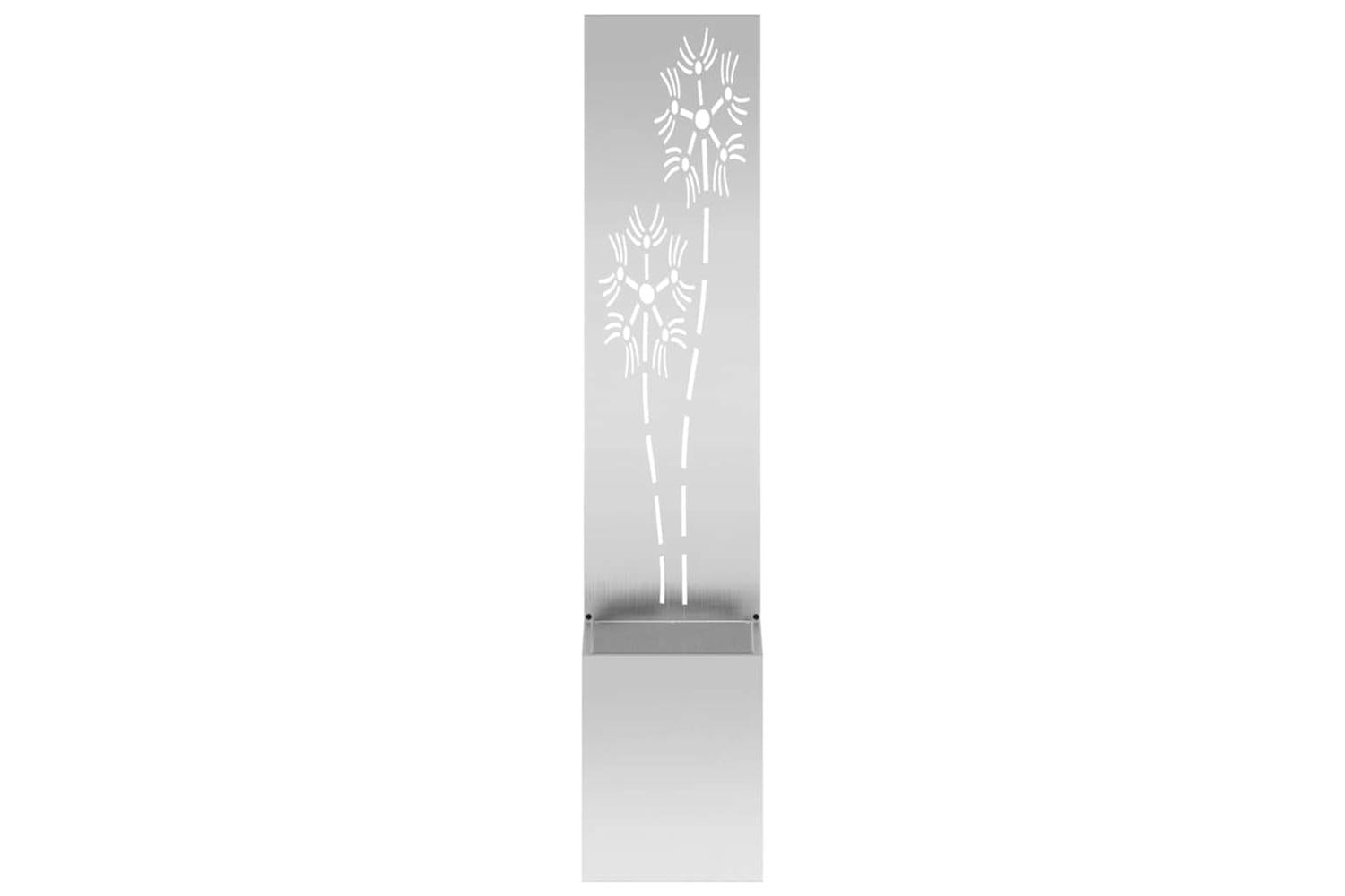 Garden Privacy Screen Silver 32 X 140 Cm Galvanised Steel-5