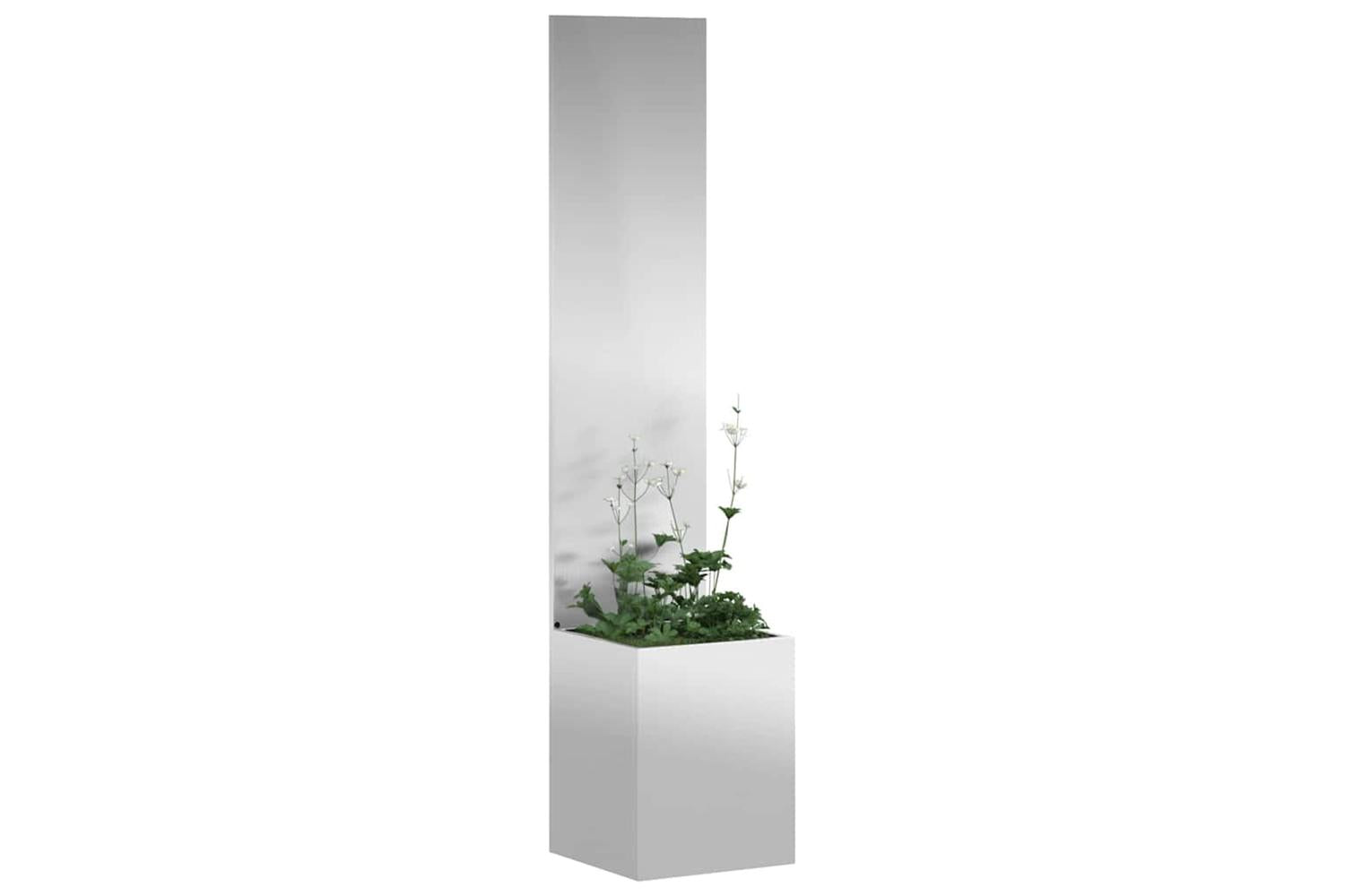 Garden Privacy Screen Silver 32 X 140 Cm Galvanised Steel-3