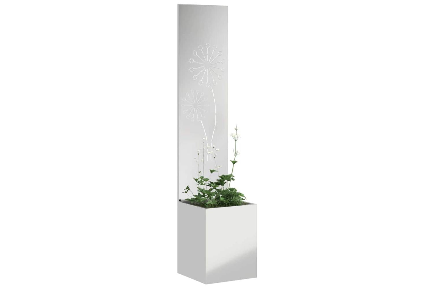 Garden Privacy Screen Silver 32 X 140 Cm Galvanised Steel-3