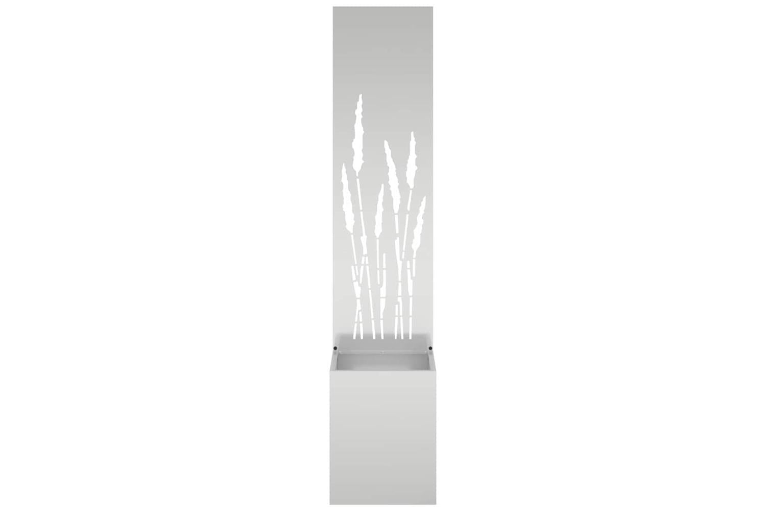 Garden Privacy Screen Silver 32 X 140 Cm Galvanised Steel-5