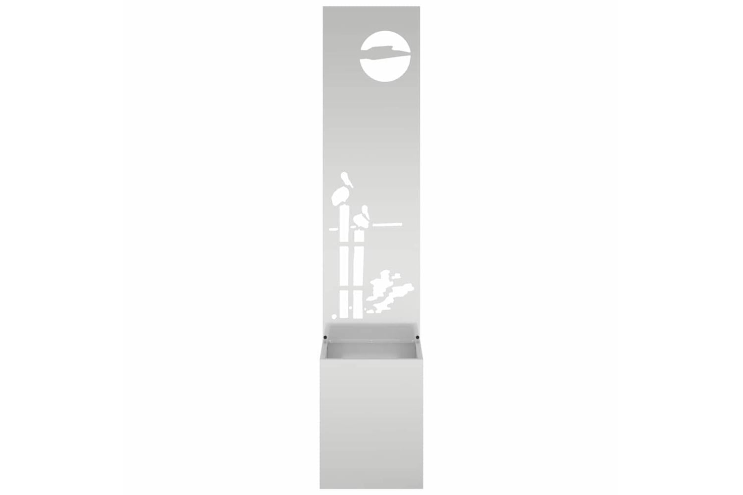Garden Privacy Screen Silver 32 X 140 Cm Galvanised Steel-5