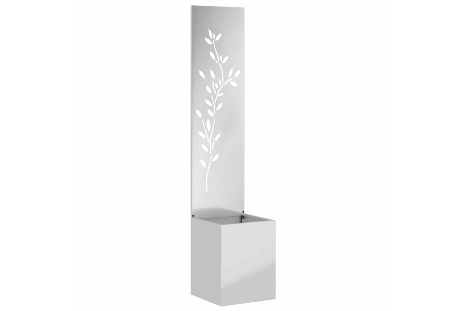 Garden Privacy Screen Silver 32 X 140 Cm Galvanised Steel