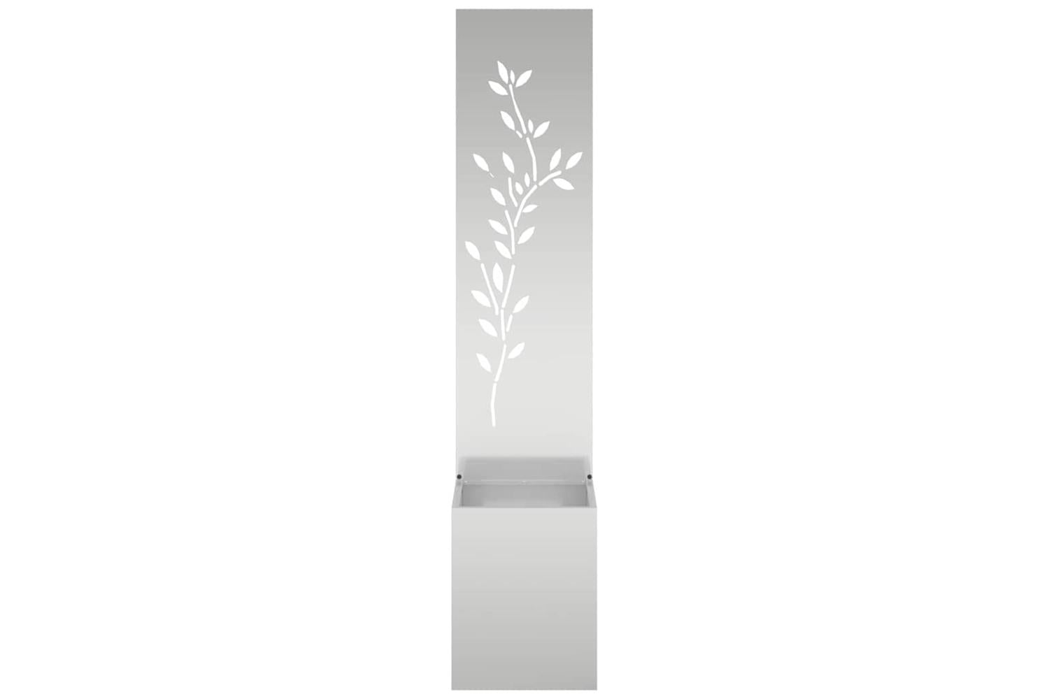 Garden Privacy Screen Silver 32 X 140 Cm Galvanised Steel-5