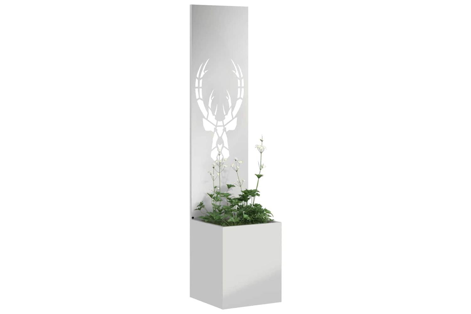 Garden Privacy Screen Silver 32 X 140 Cm Galvanised Steel-3