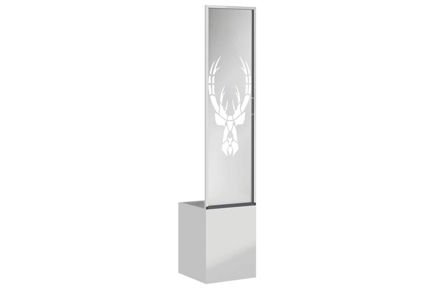 Garden Privacy Screen Silver 32 X 140 Cm Galvanised Steel-7