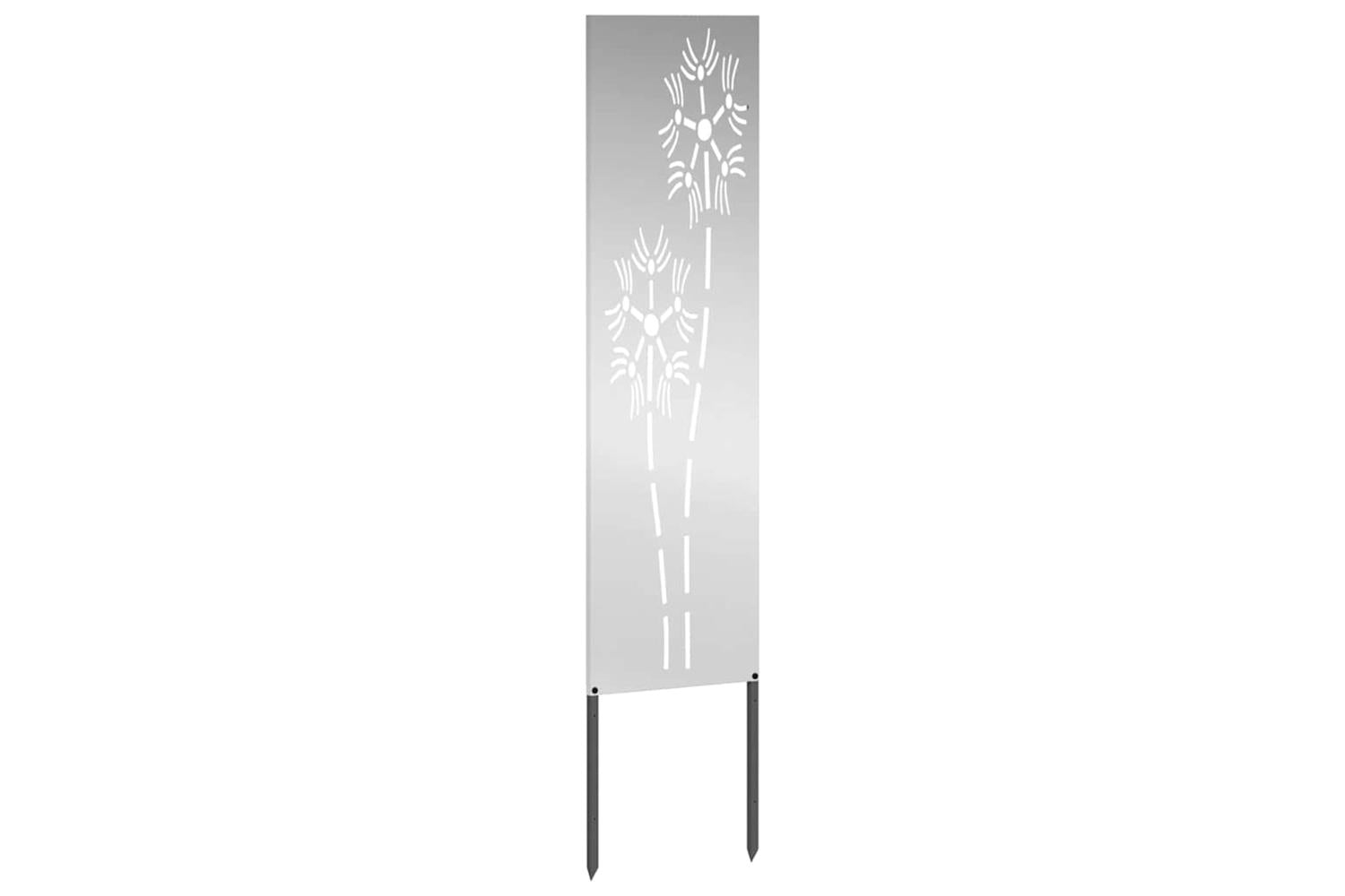 Garden Privacy Screen Silver 32 X140cm Galvanised Steel-4