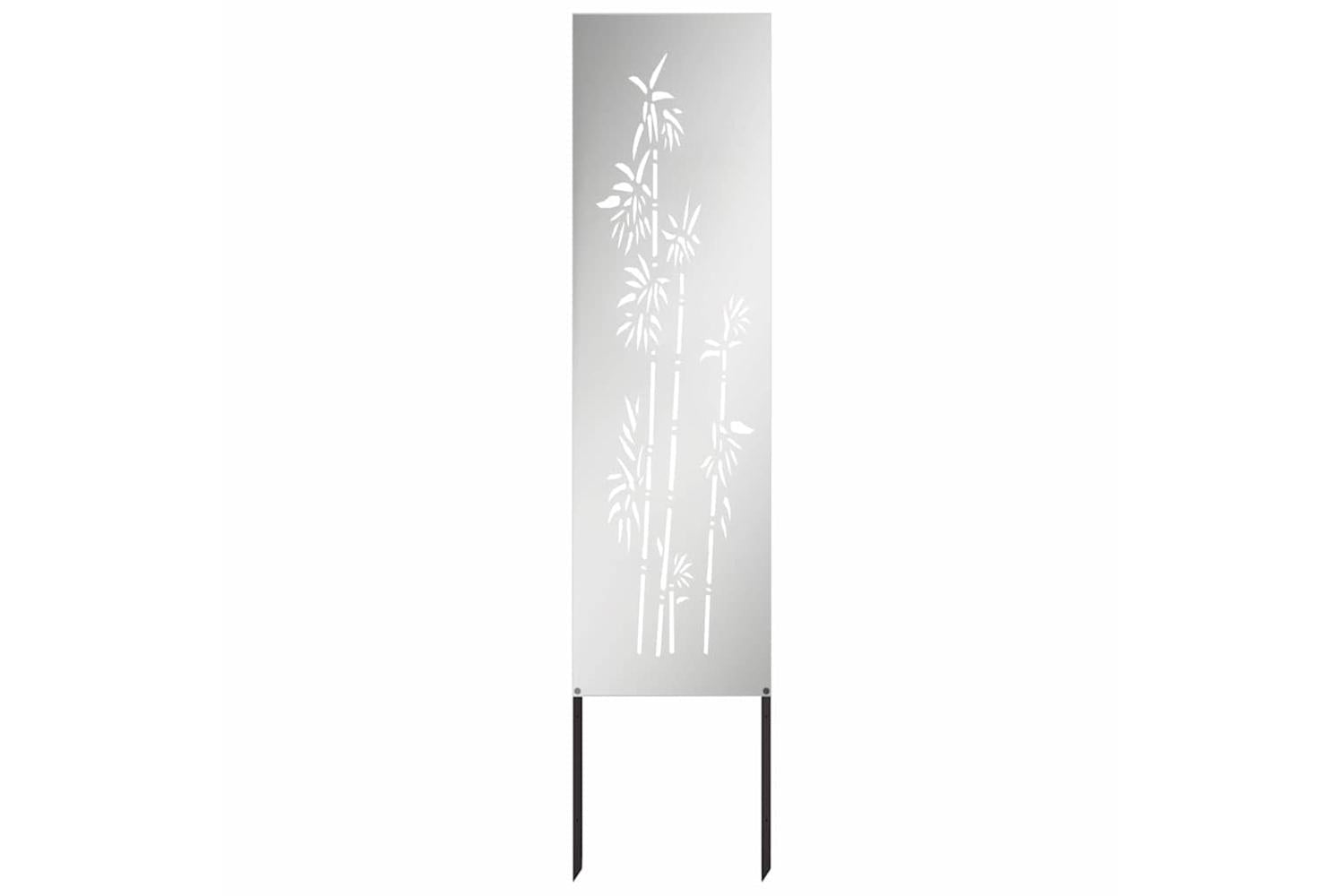 Garden Privacy Screen Silver 32 X140cm Galvanised Steel