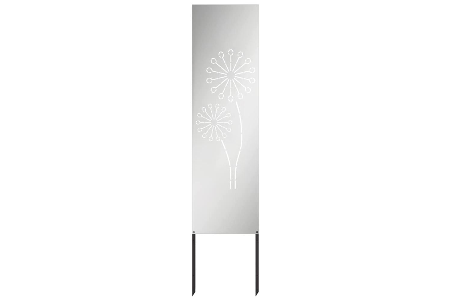 Garden Privacy Screen Silver 32 X140cm Galvanised Steel