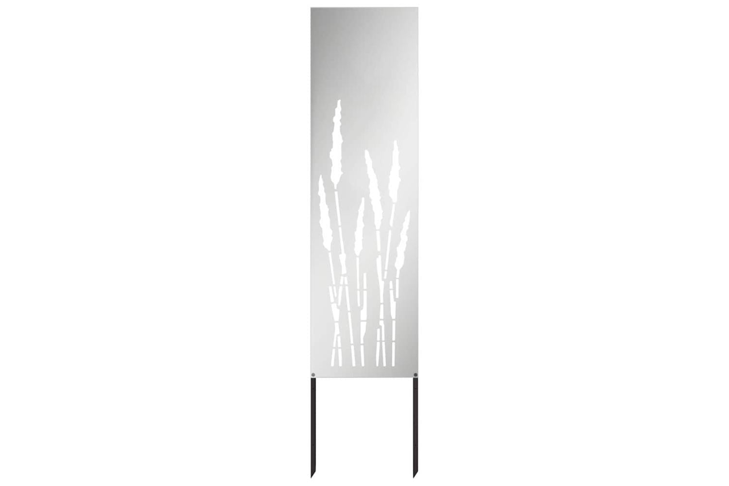Garden Privacy Screen Silver 32 X140cm Galvanised Steel