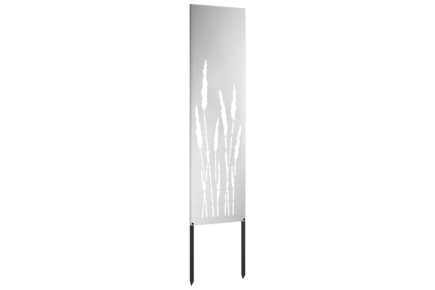 Garden Privacy Screen Silver 32 X140cm Galvanised Steel-4