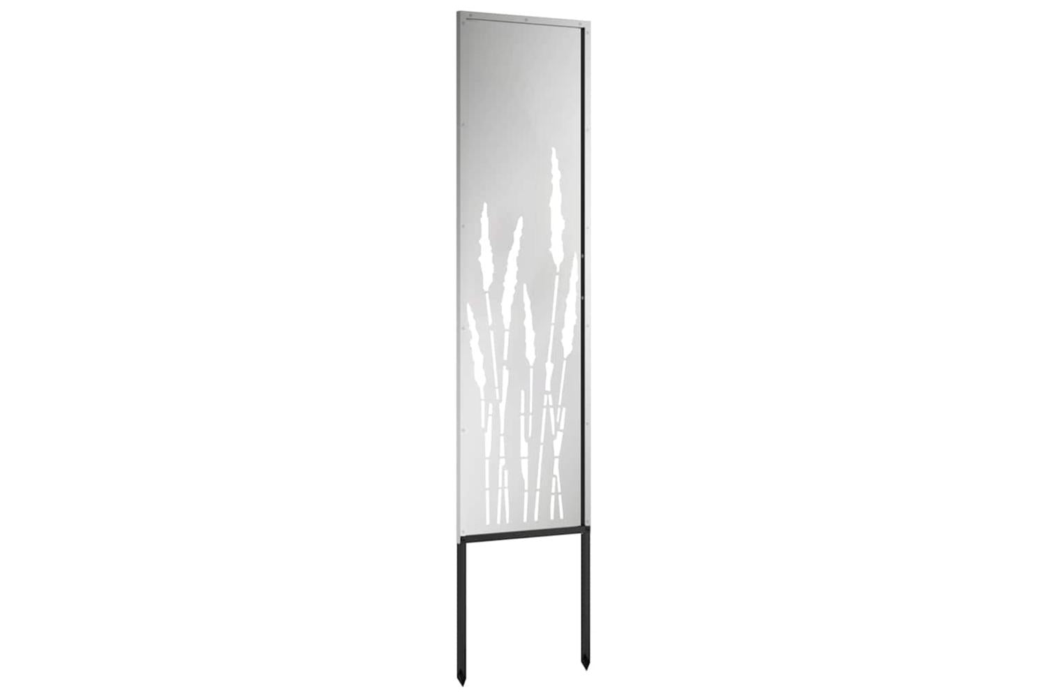 Garden Privacy Screen Silver 32 X140cm Galvanised Steel-5