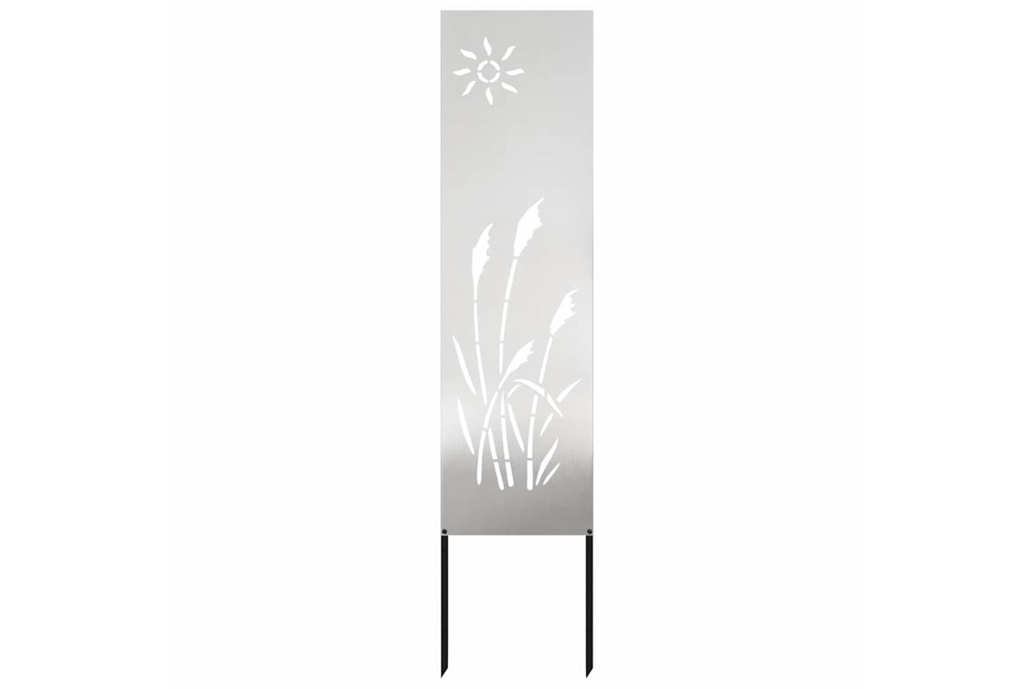 Garden Privacy Screen Silver 32 X140cm Stainless Steel-2