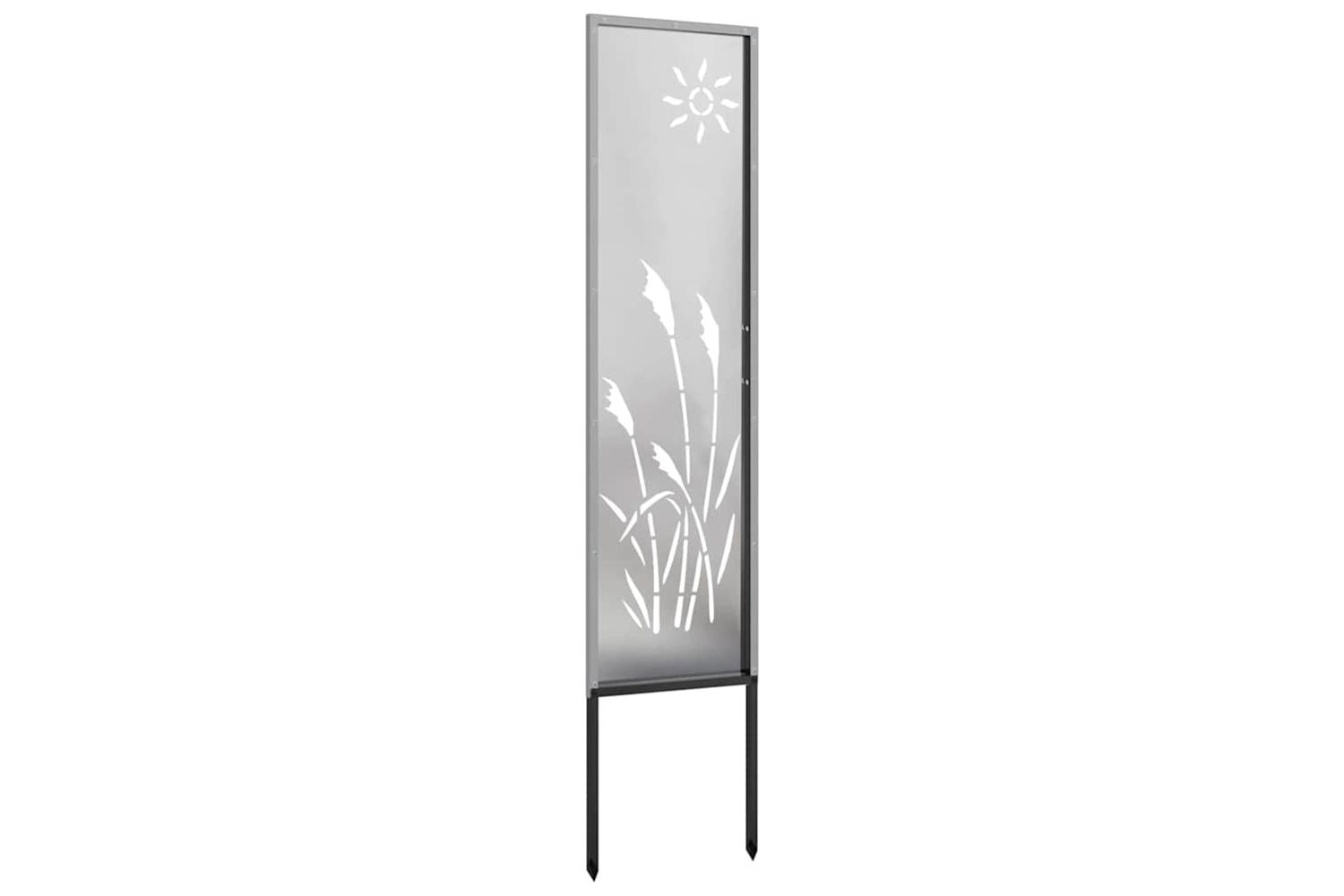 Garden Privacy Screen Silver 32 X140cm Stainless Steel-5