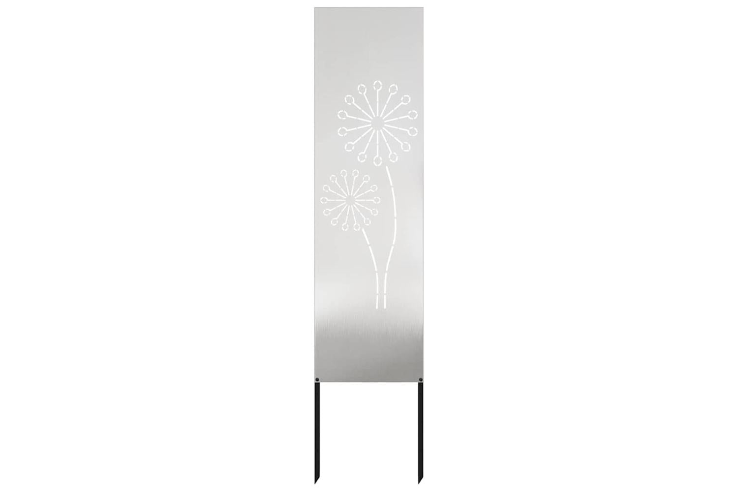 Garden Privacy Screen Silver 32 X140cm Stainless Steel-2