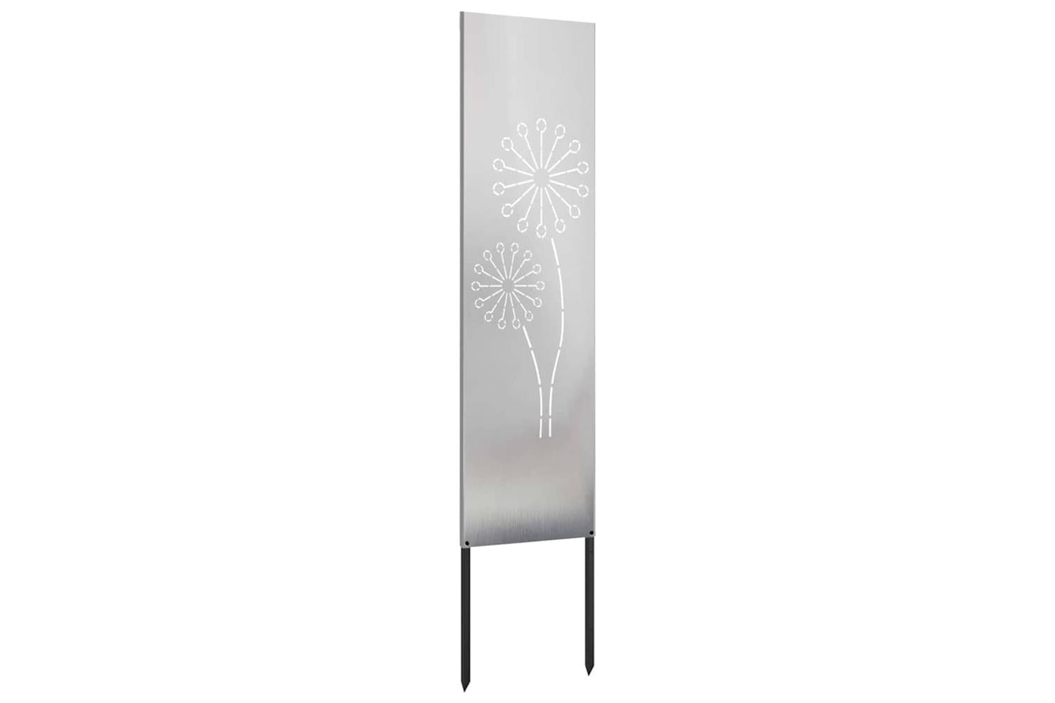 Garden Privacy Screen Silver 32 X140cm Stainless Steel-4