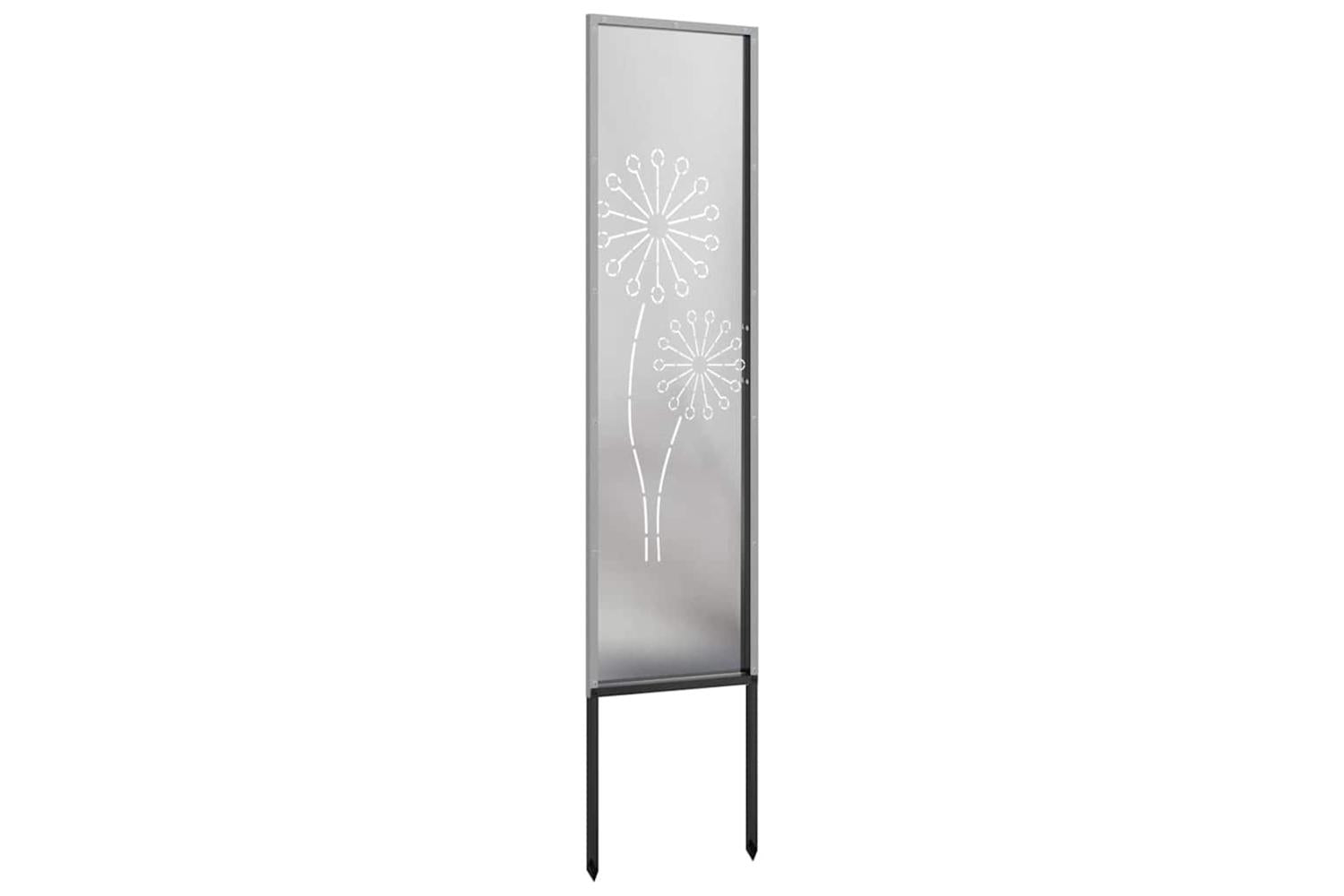 Garden Privacy Screen Silver 32 X140cm Stainless Steel-5