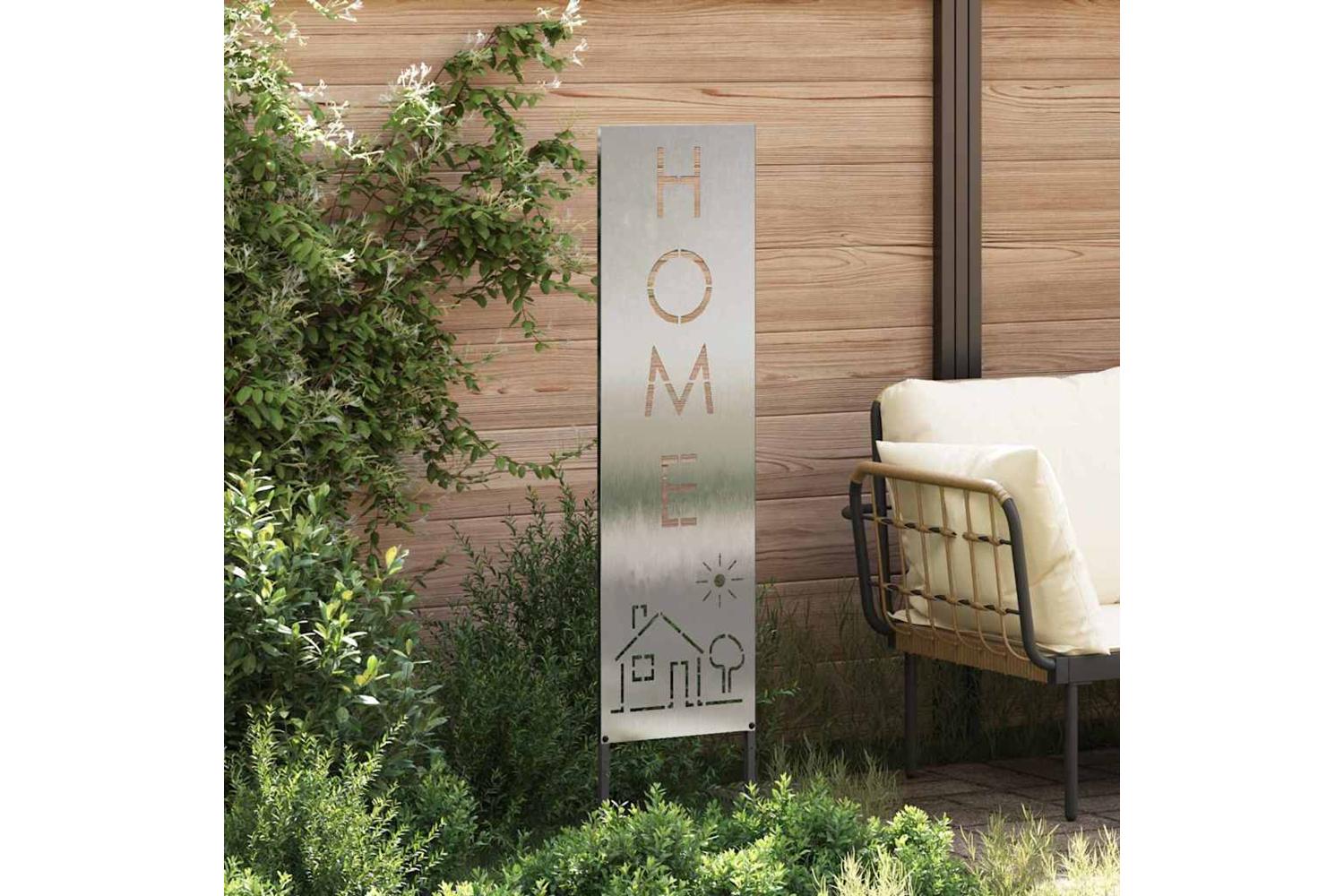 Garden Privacy Screen Silver 32 X140cm Stainless Steel-3