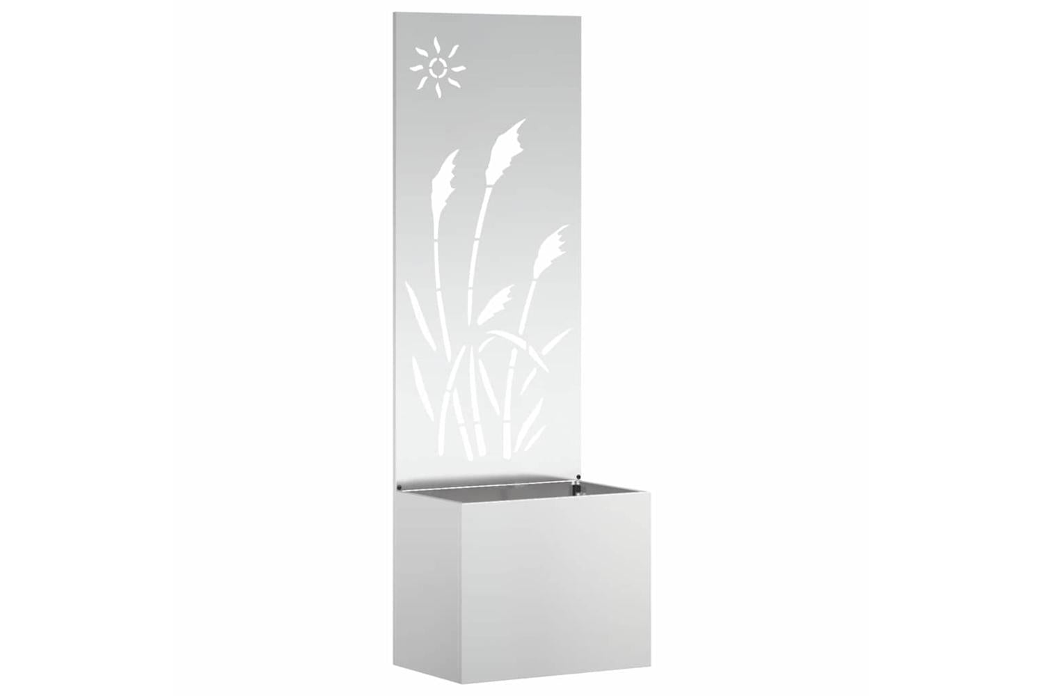 Garden Privacy Screen Silver 50 X 140 Cm Galvanised Steel-2