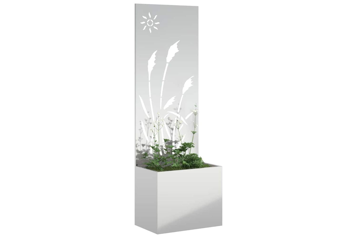 Garden Privacy Screen Silver 50 X 140 Cm Galvanised Steel-3
