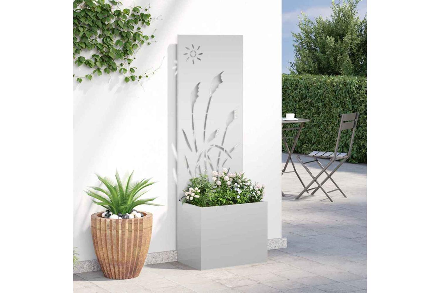 Garden Privacy Screen Silver 50 X 140 Cm Galvanised Steel-4