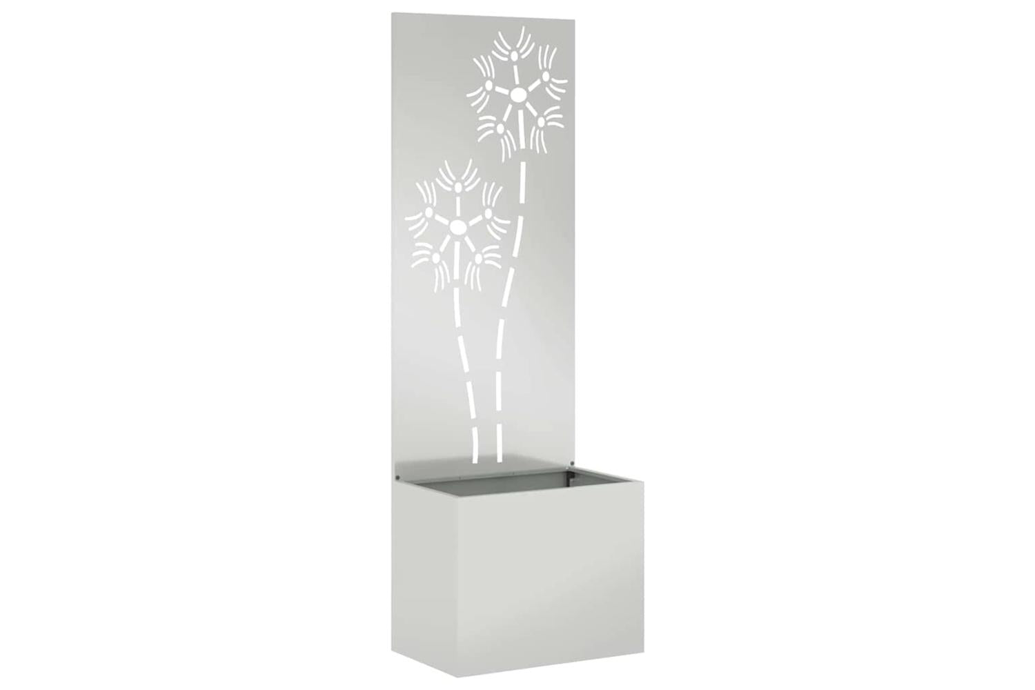 Garden Privacy Screen Silver 50 X 140 Cm Galvanised Steel-2