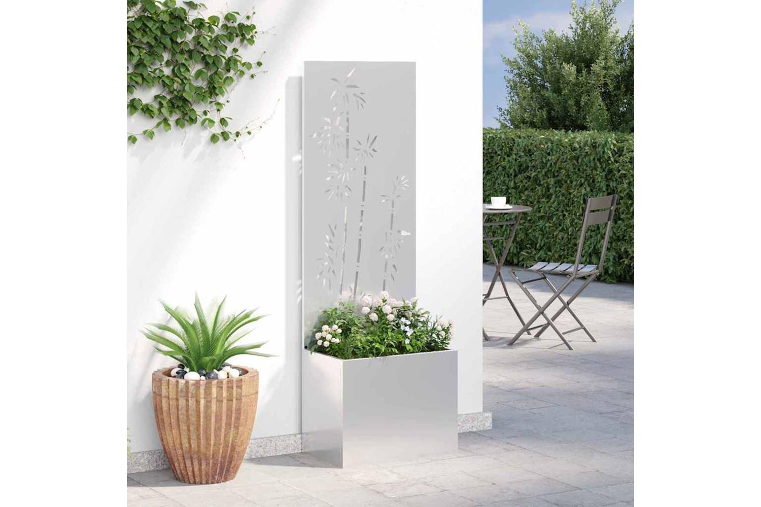 Garden Privacy Screen Silver 50 X 140 Cm Galvanised Steel-4
