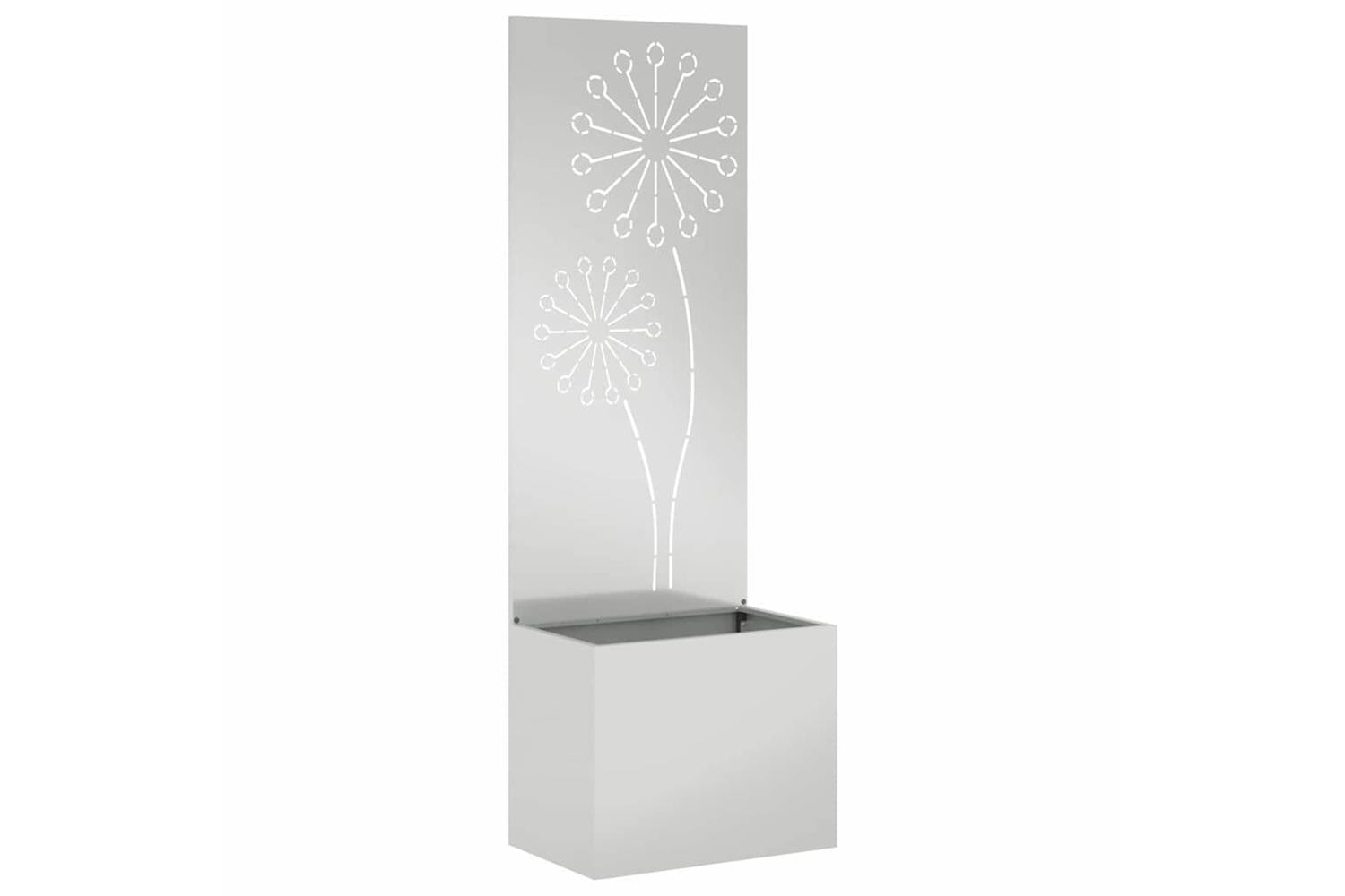 Garden Privacy Screen Silver 50 X 140 Cm Galvanised Steel
