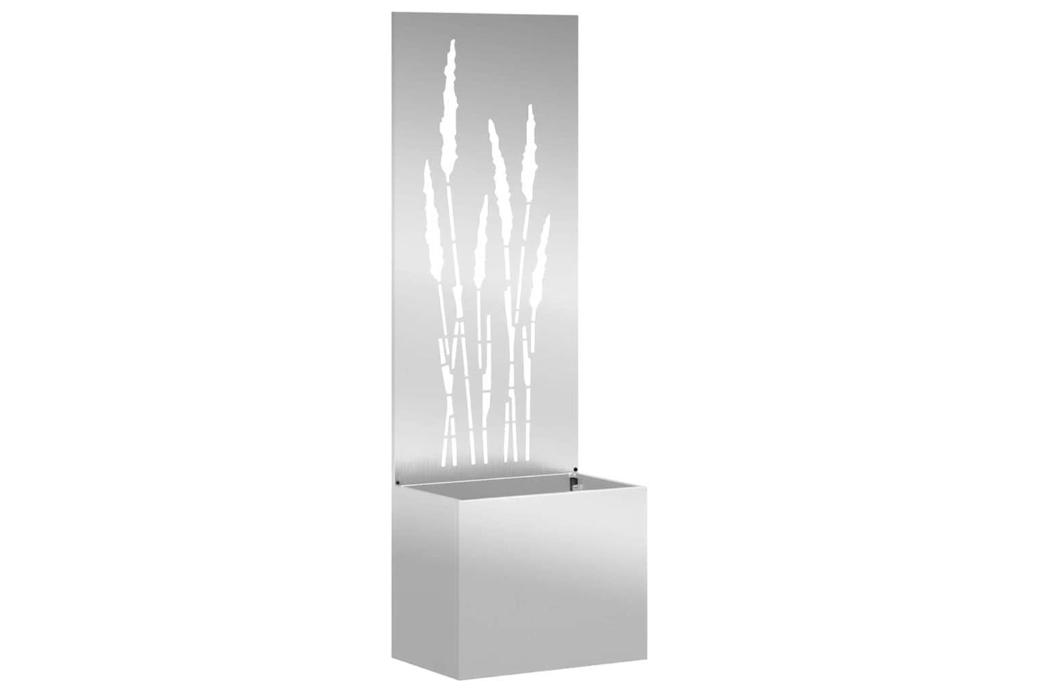 Garden Privacy Screen Silver 50 X 140 Cm Galvanised Steel