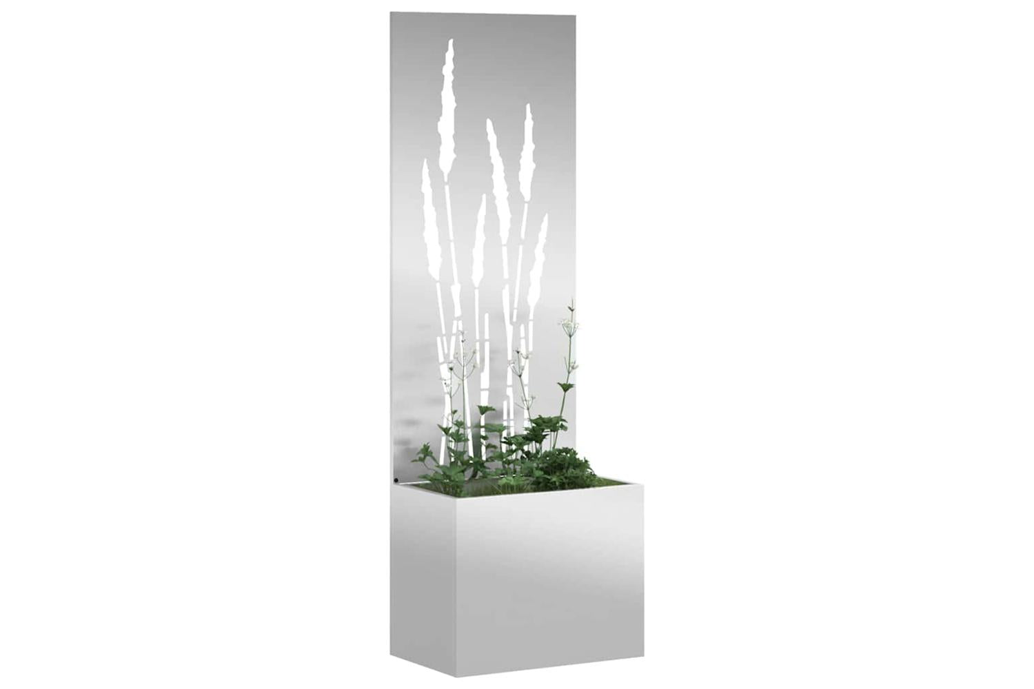 Garden Privacy Screen Silver 50 X 140 Cm Galvanised Steel-3
