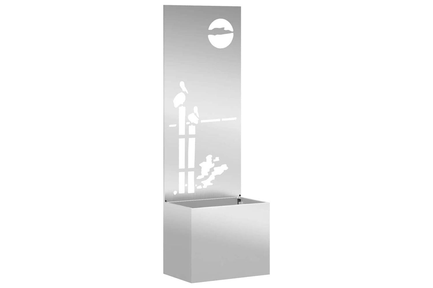 Garden Privacy Screen Silver 50 X 140 Cm Galvanised Steel-2