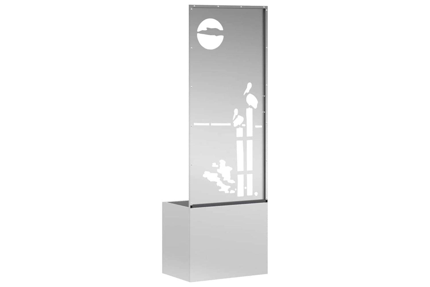 Garden Privacy Screen Silver 50 X 140 Cm Galvanised Steel-7
