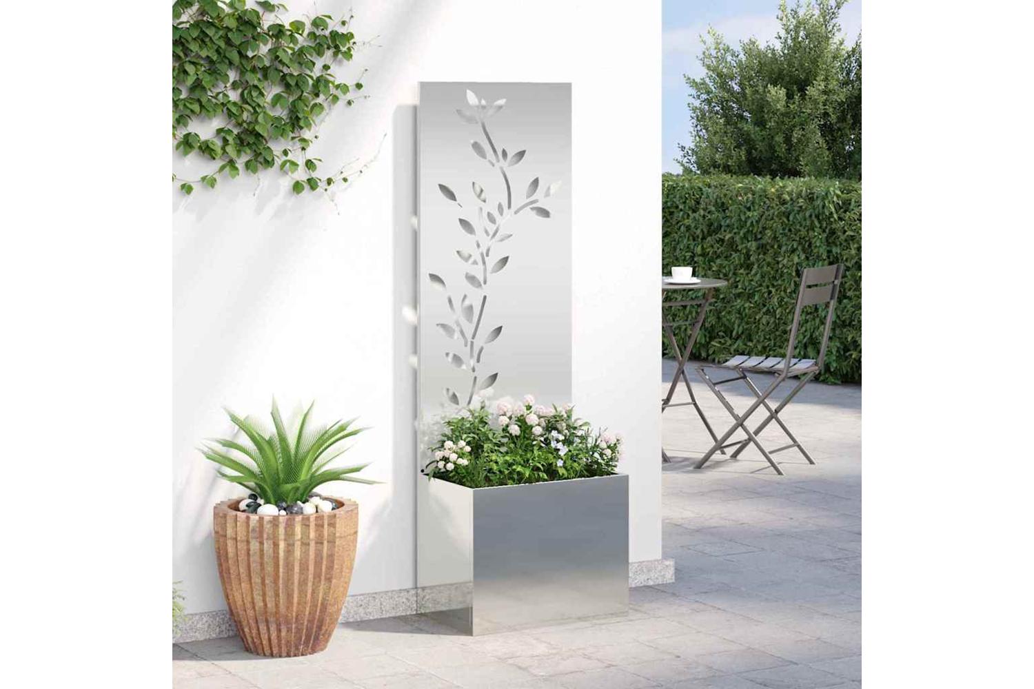 Garden Privacy Screen Silver 50 X 140 Cm Galvanised Steel-4