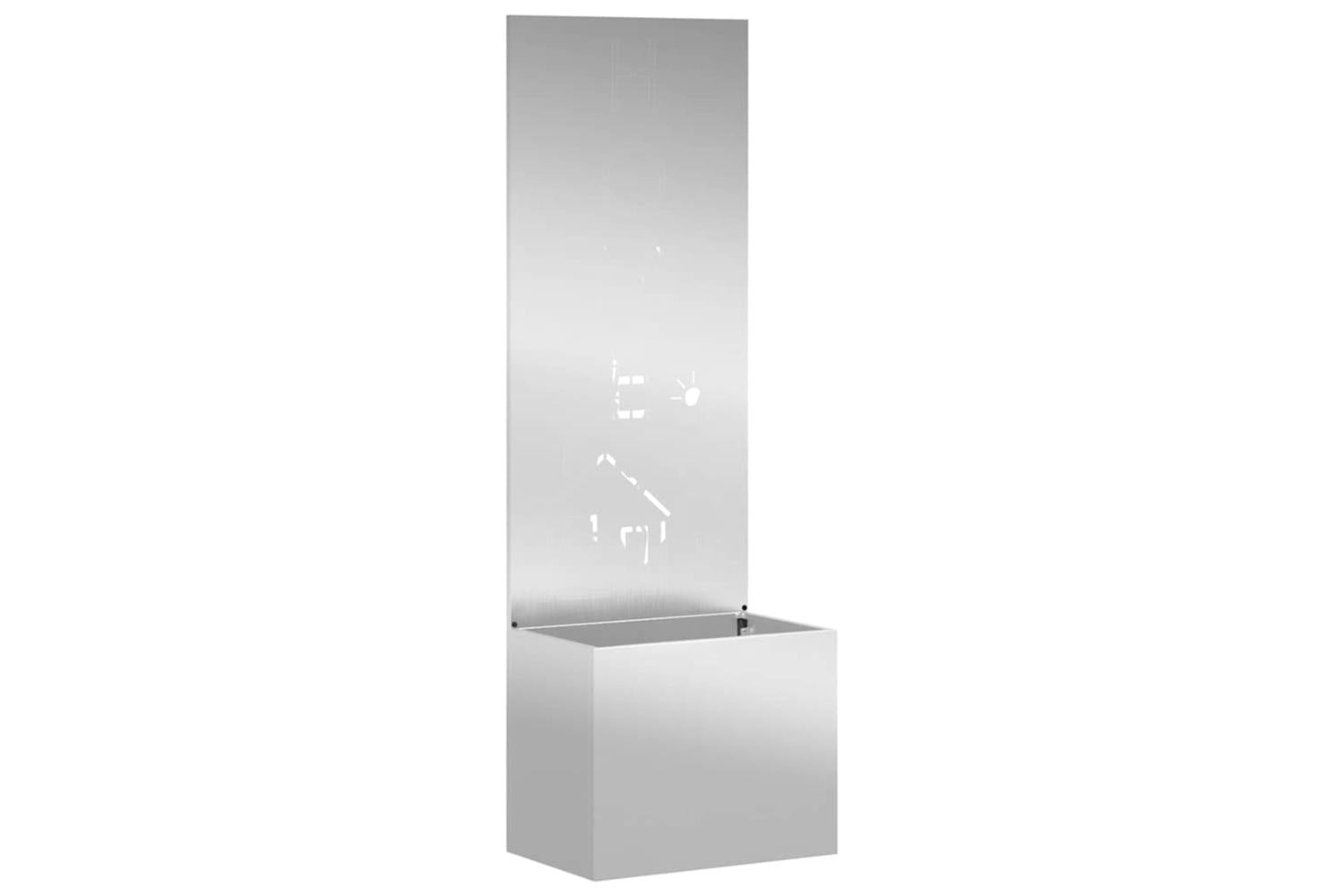 Garden Privacy Screen Silver 50 X 140 Cm Galvanised Steel-2