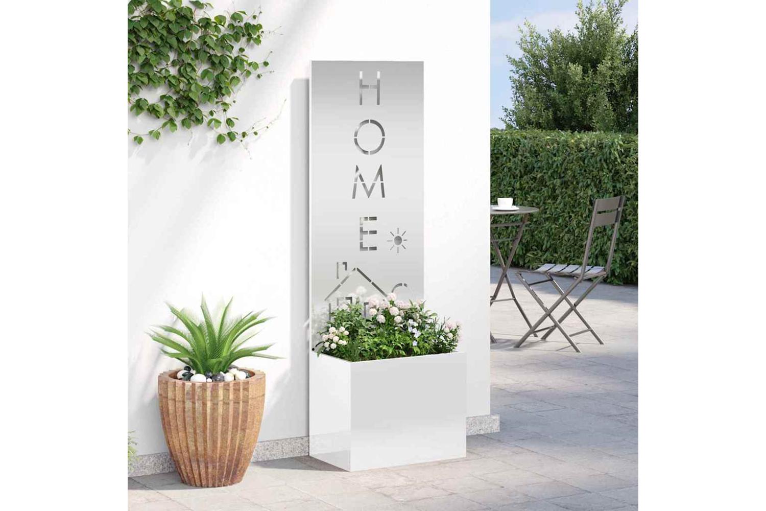 Garden Privacy Screen Silver 50 X 140 Cm Galvanised Steel-4