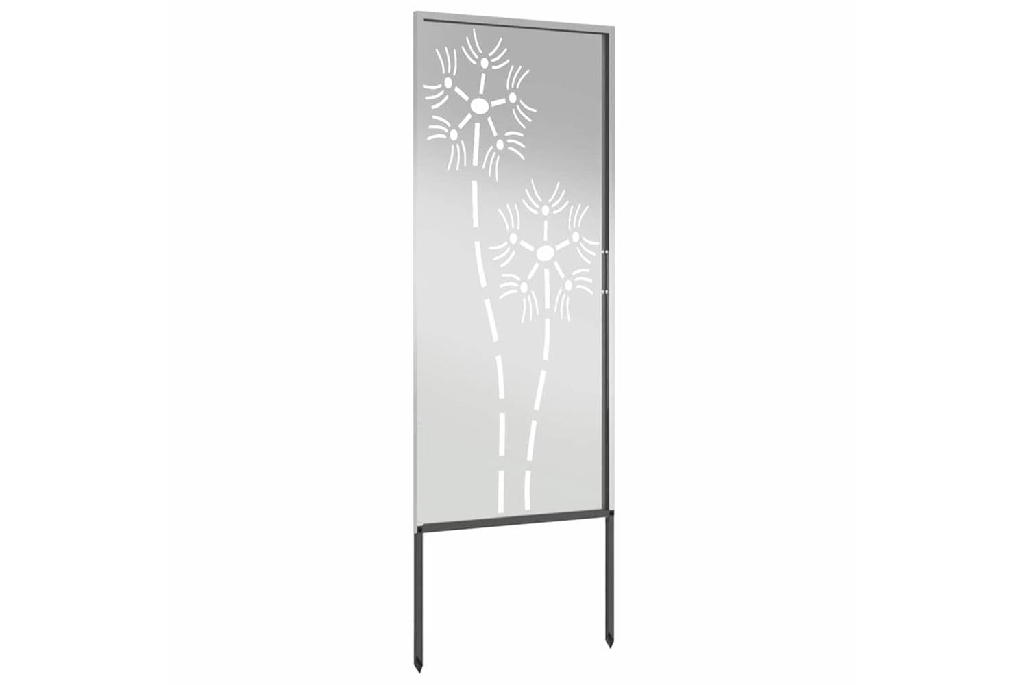 Garden Privacy Screen Silver 50 X140cm Galvanised Steel-6