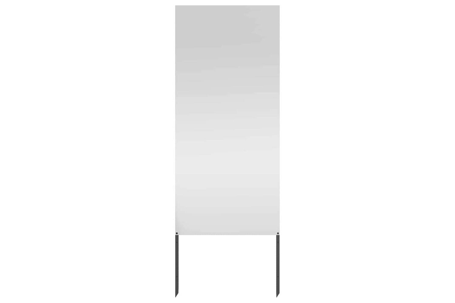 Garden Privacy Screen Silver 50 X140cm Galvanised Steel-2