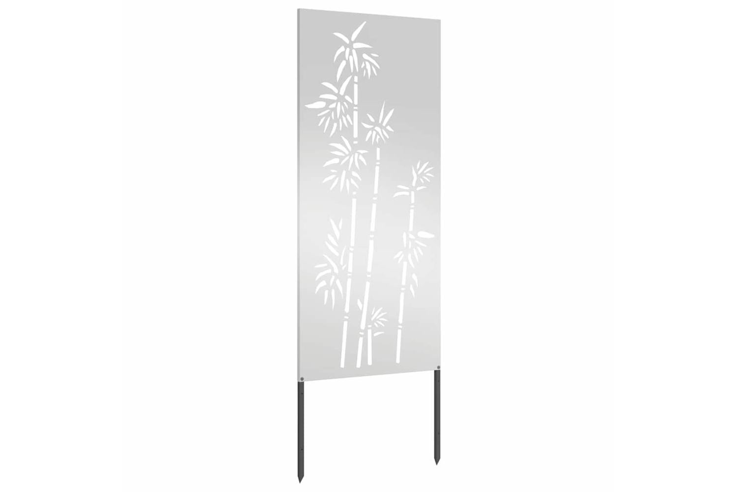 Garden Privacy Screen Silver 50 X140cm Galvanised Steel-4