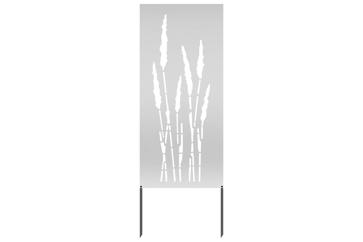 Garden Privacy Screen Silver 50 X140cm Galvanised Steel-2
