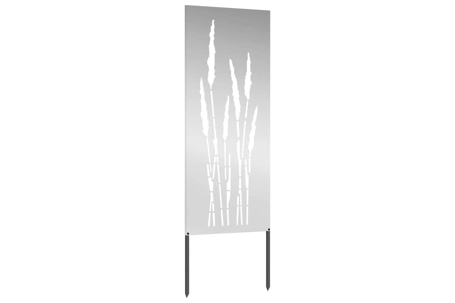 Garden Privacy Screen Silver 50 X140cm Galvanised Steel-4